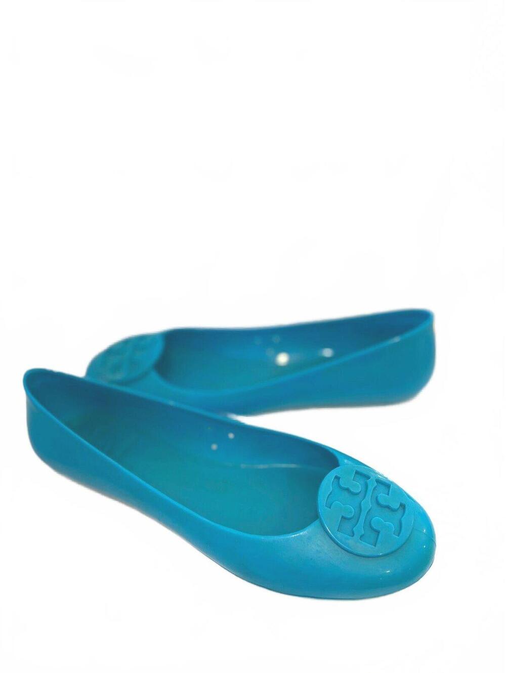 Tory Burch Jelly Reva Dark Turquoise Flats Size 7